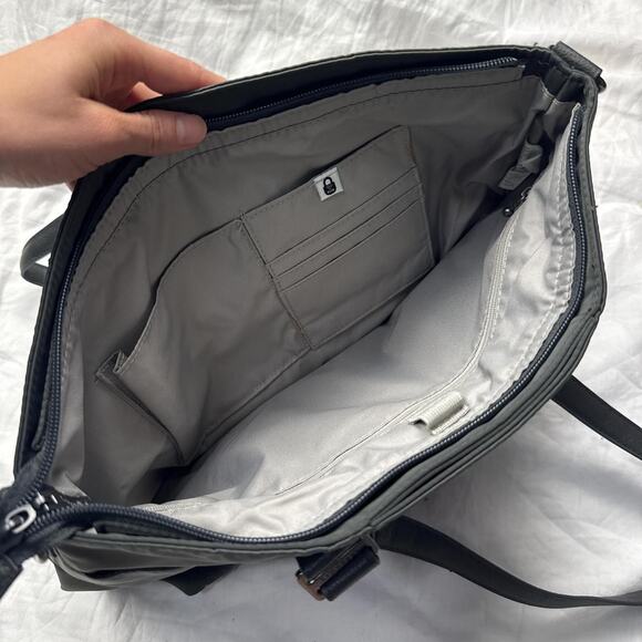 Baggallini grey nylon tote bag laptop bag - Picture 4 of 8